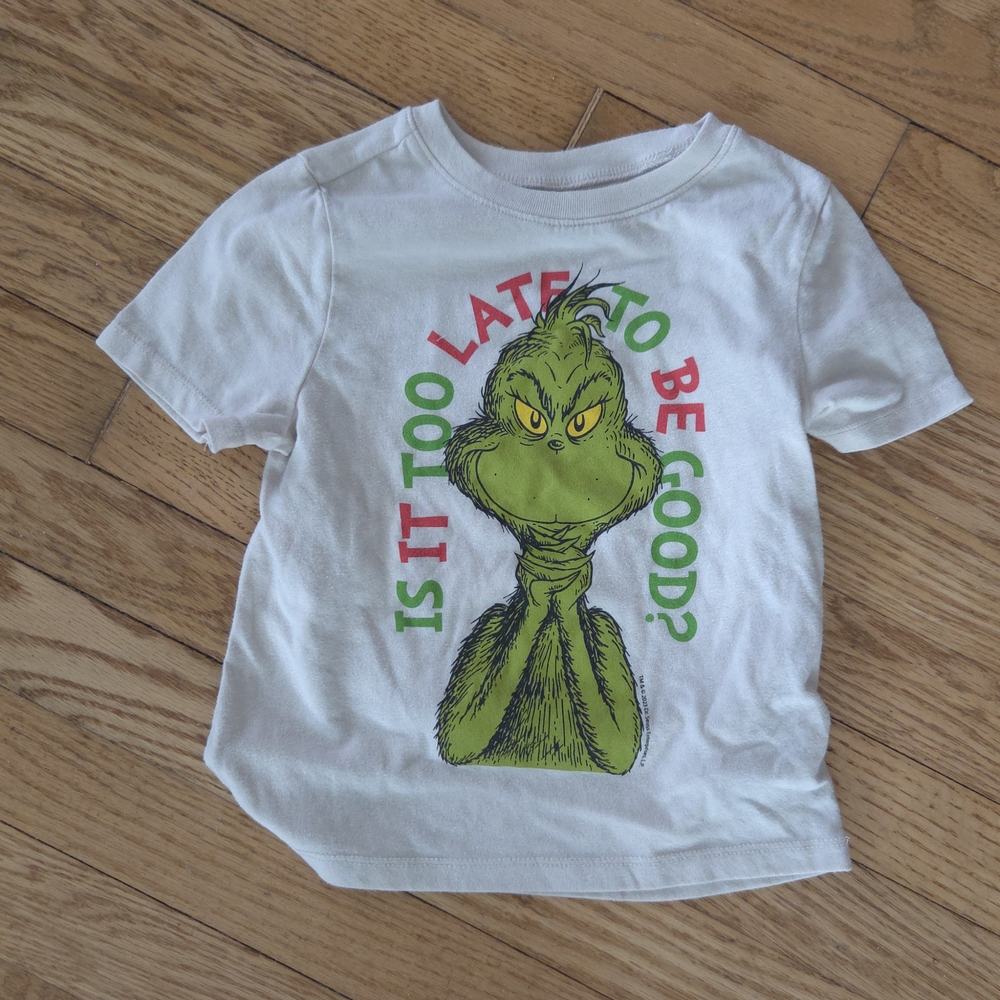 Old Navy White Grinch Graphic Tee
